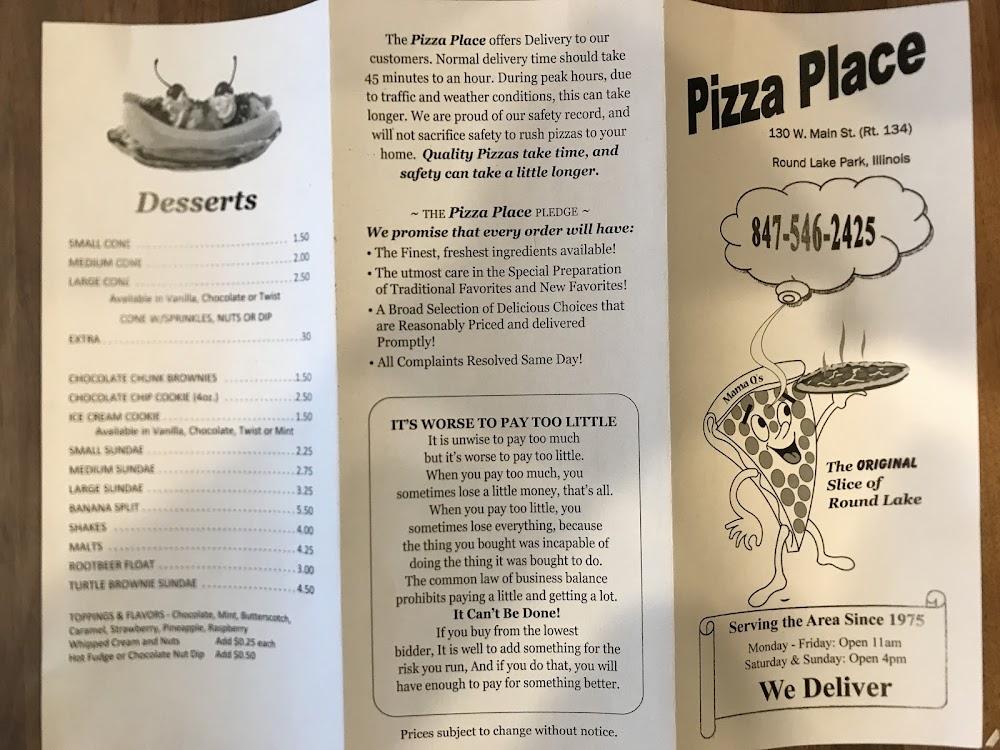 The Pizza Place Menu image 1