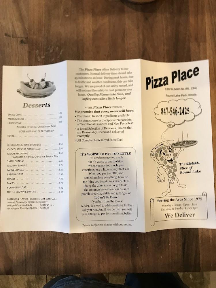 The Pizza Place Menu image 2